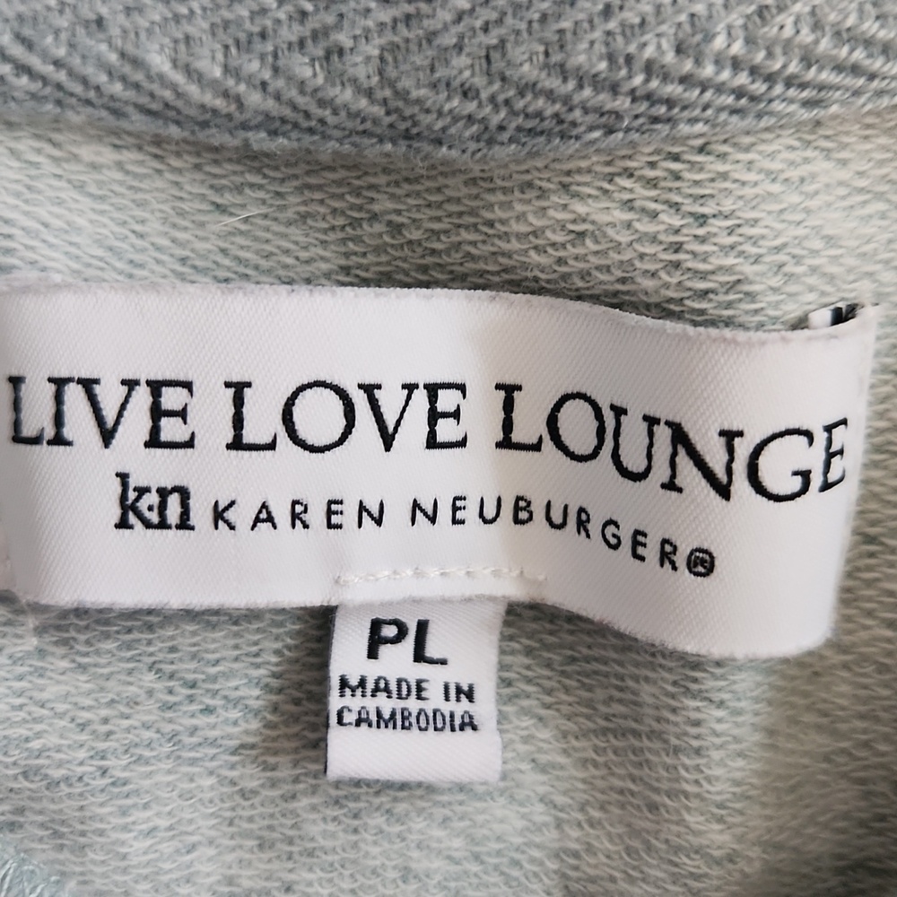 Live Love Lounge By Karen Neuburger Sweatshirt and Jogger Set Size Large Petite - Picture 2 of 7